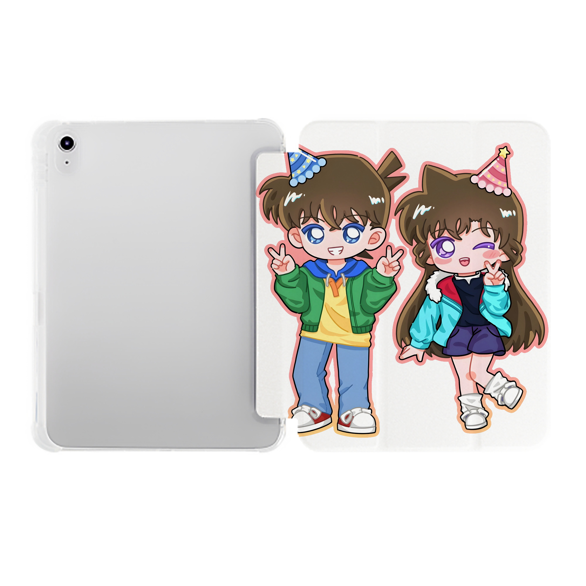 （画像用） 名探偵コナン 毛利 蘭 もうり らん、モーリ ラン Detective Conan Rachel Moore IPad ケース ペン収納付き 三つ折りスタンド PUレザー×シリコン 対応機種9.5/10.5/10.9インチ